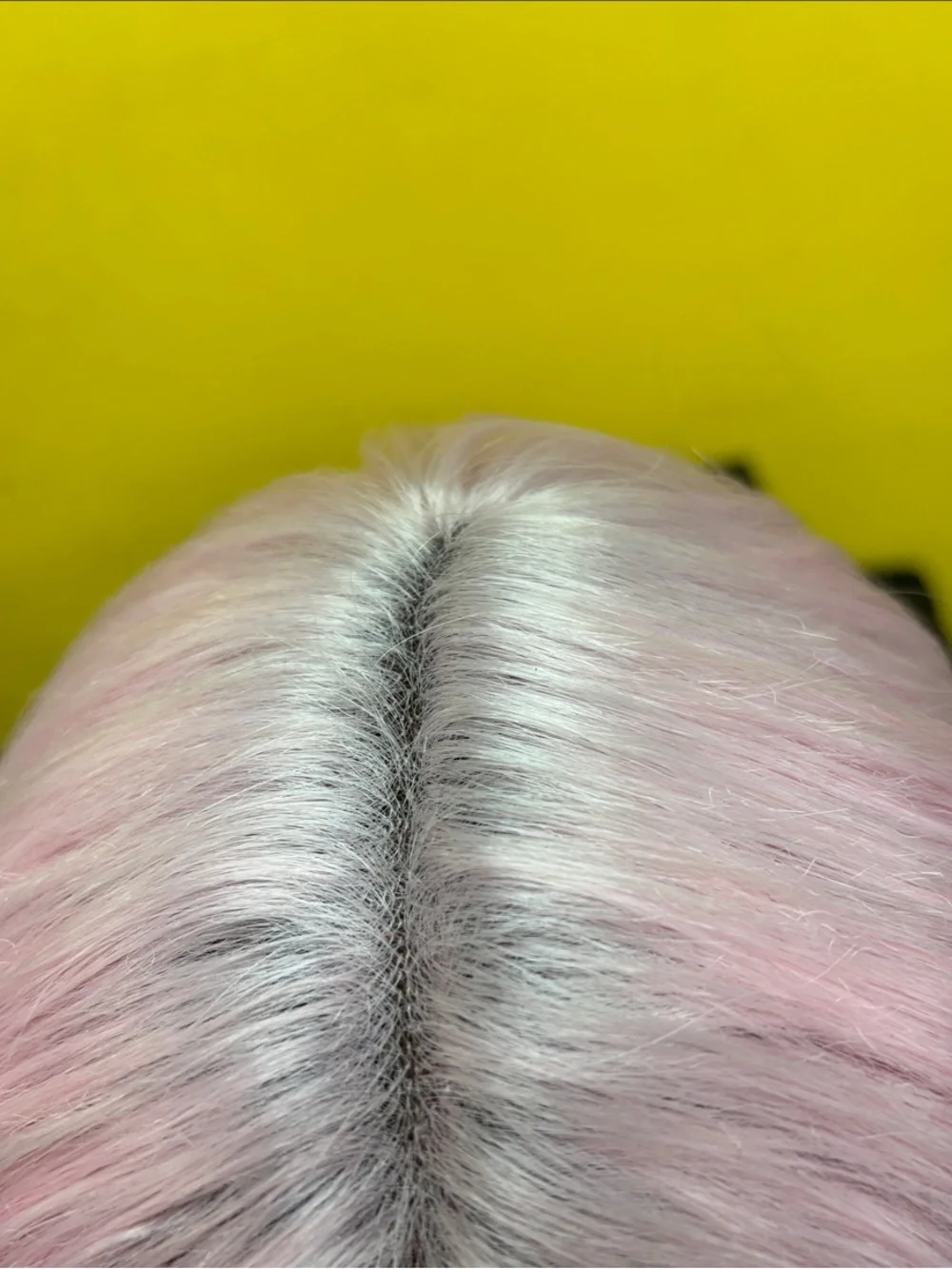 Pastel Rainbow Ombre Wavy Women’s Hairpiece Green & Lilac Pre-cut Synthetic Wig